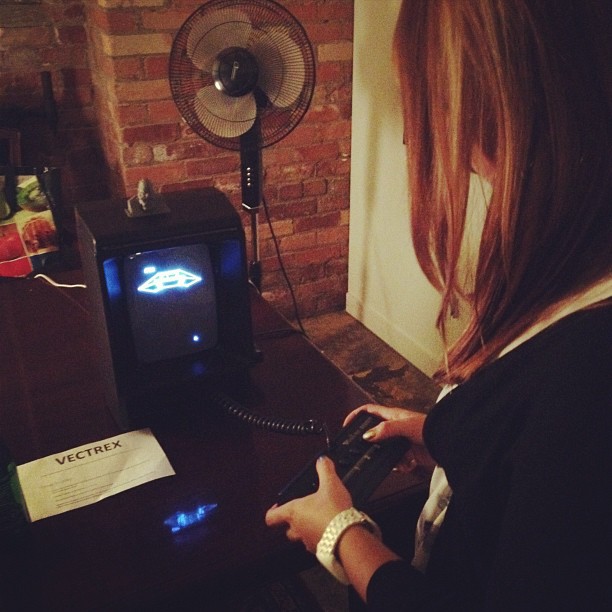 I brought a Vectrex for people to play as well