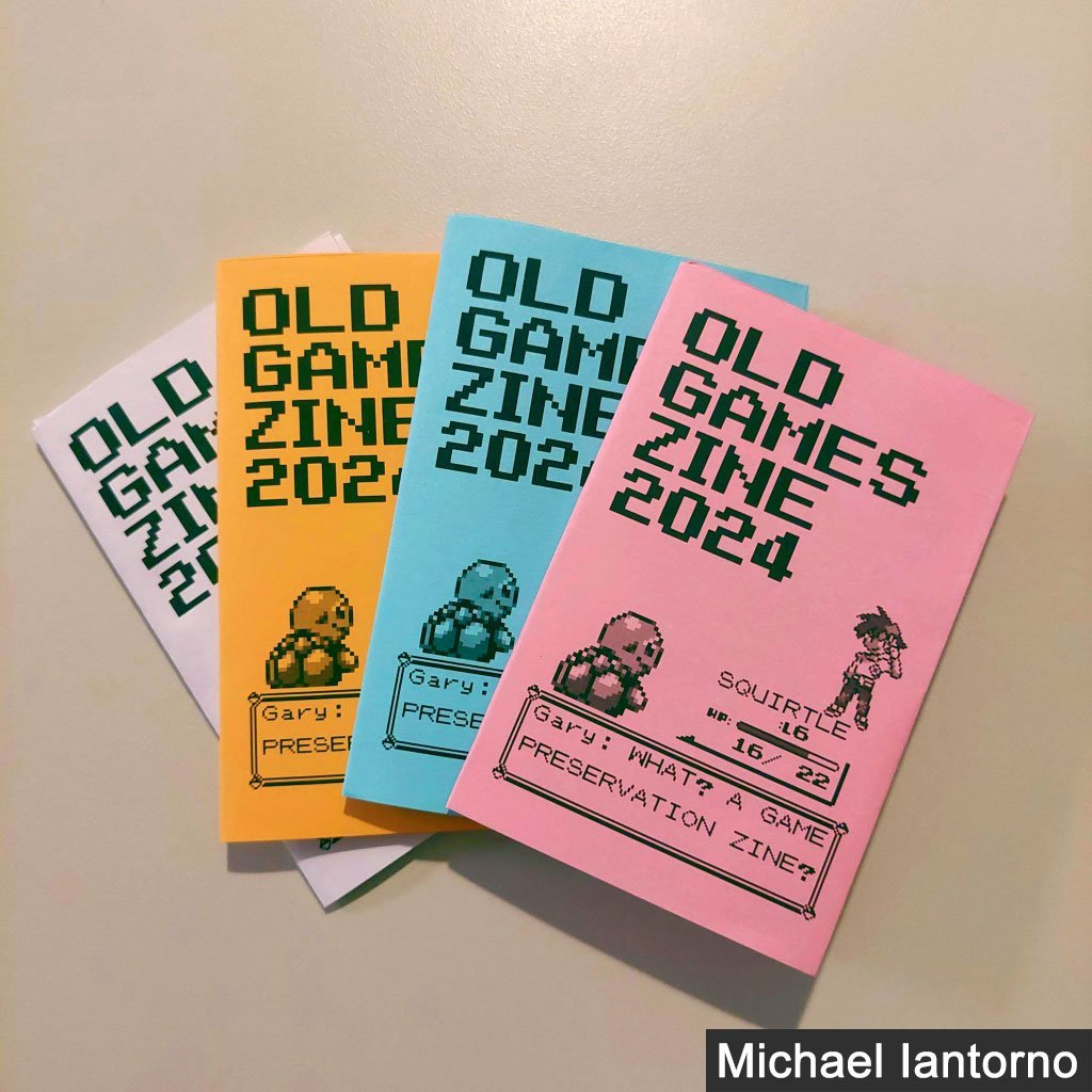 Four copies of Old Games Zine 2024