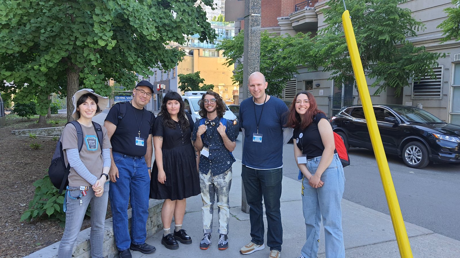 The team outside Toronto Reference Library