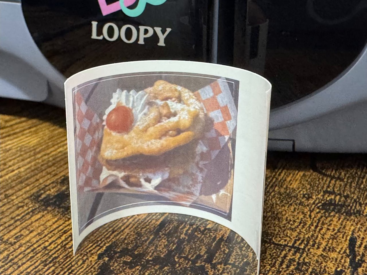 A printed sticker